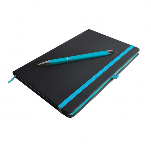 Promotional Ormond Notebook and Pens Dark Light Blue